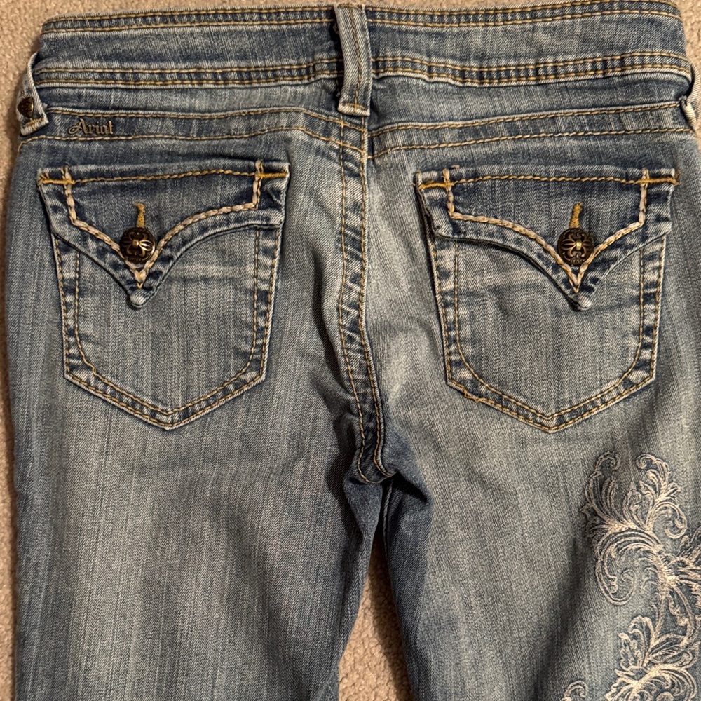 Ariat Ruby Blue Boot Cut Jeans With Embroidery 27… - image 6